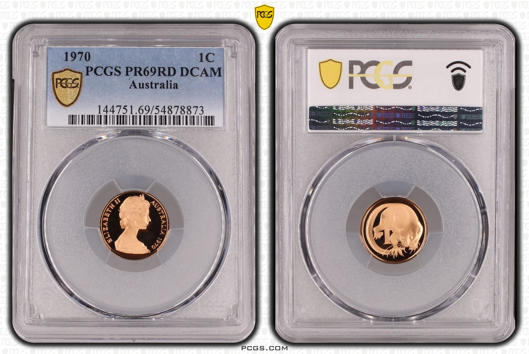 One Cent, 1970, Pcgs Pr69dcam