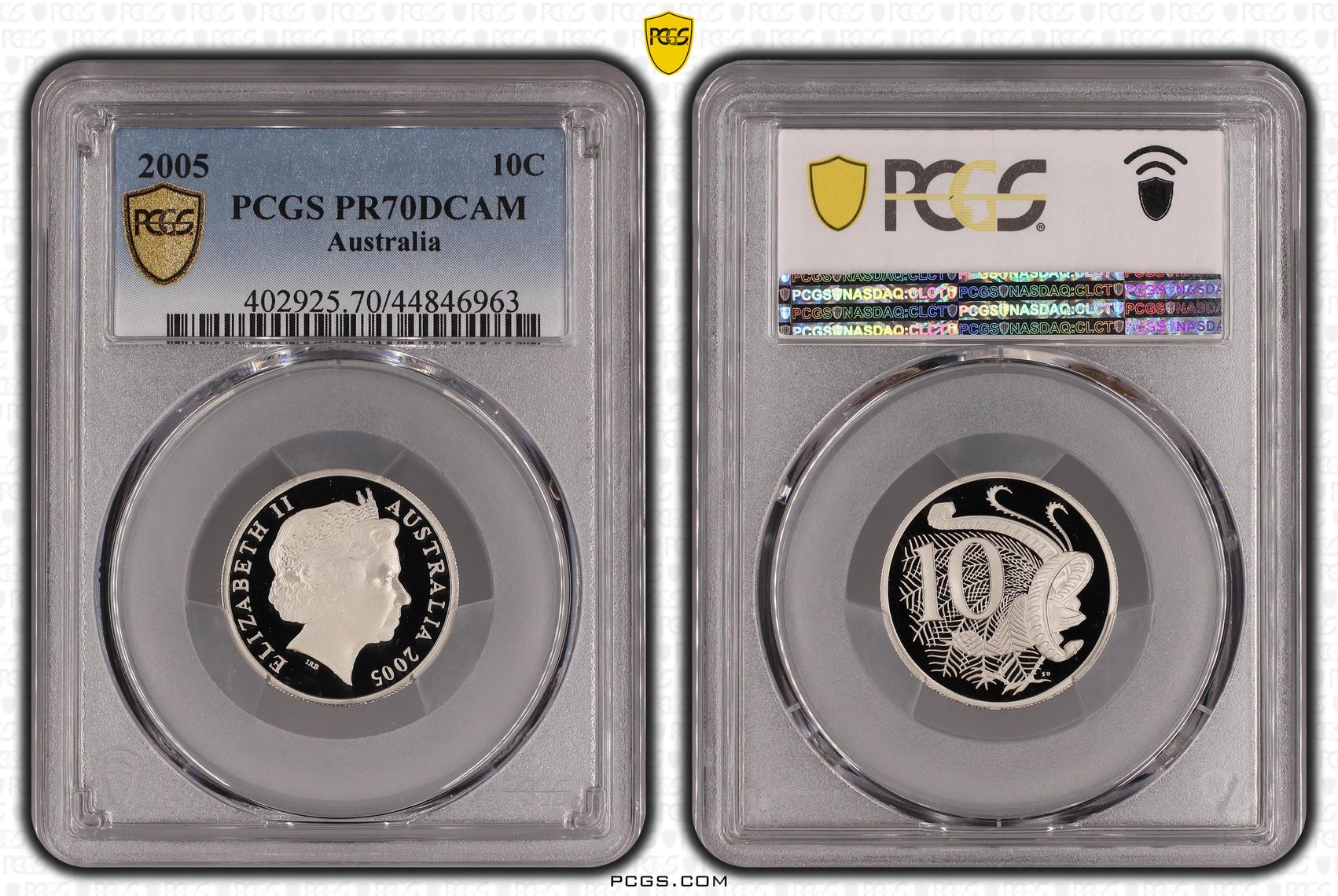 447 · 2005 Australia Ten Cent, 10c PCGS - PR70DCAM POP 24/0 -963
