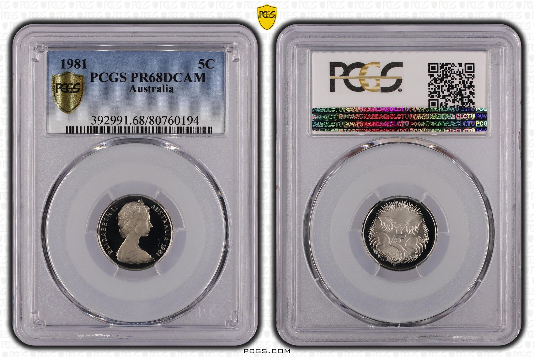 Elizabeth II, Five Cent, 1981, PCGS PR68DCAM