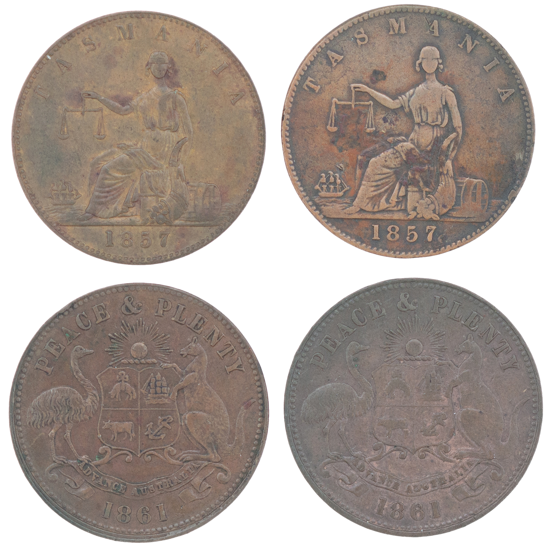 Melbourne, Victoria, Halfpenny, 1861, VF