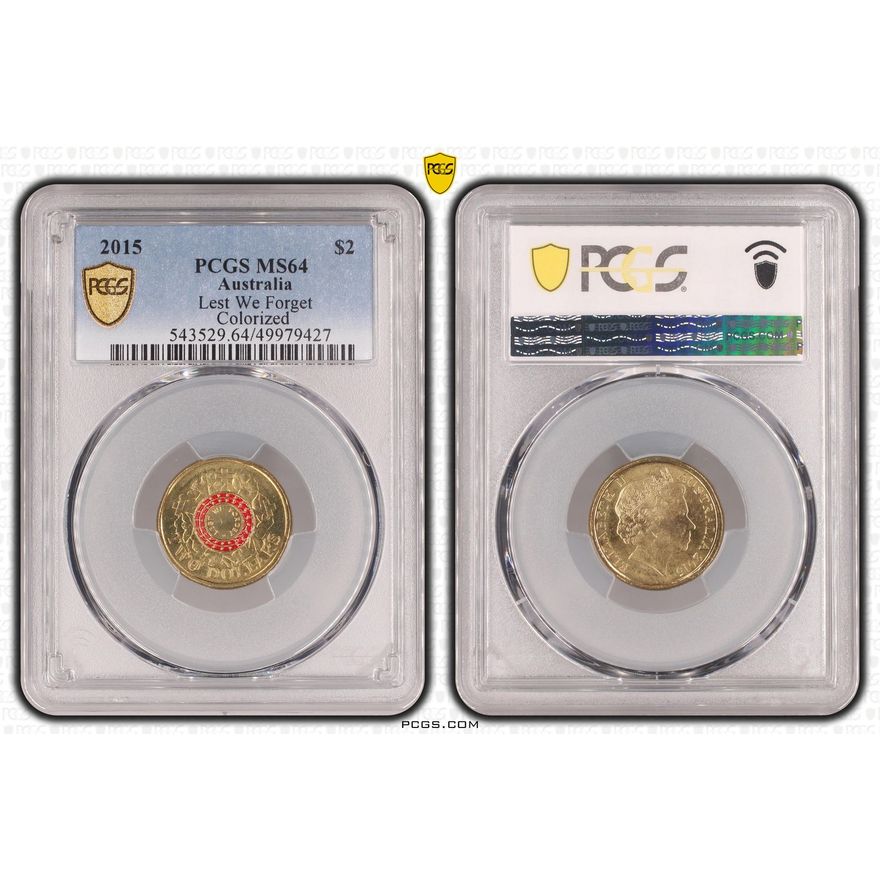 Lest We Forget Colorized, Two Dollar, 2015, PCGS MS64
