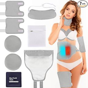 8PCS Castor Oil Wrap for Neck Waist Chest Knee Liver Detox Insomnia Inflammation