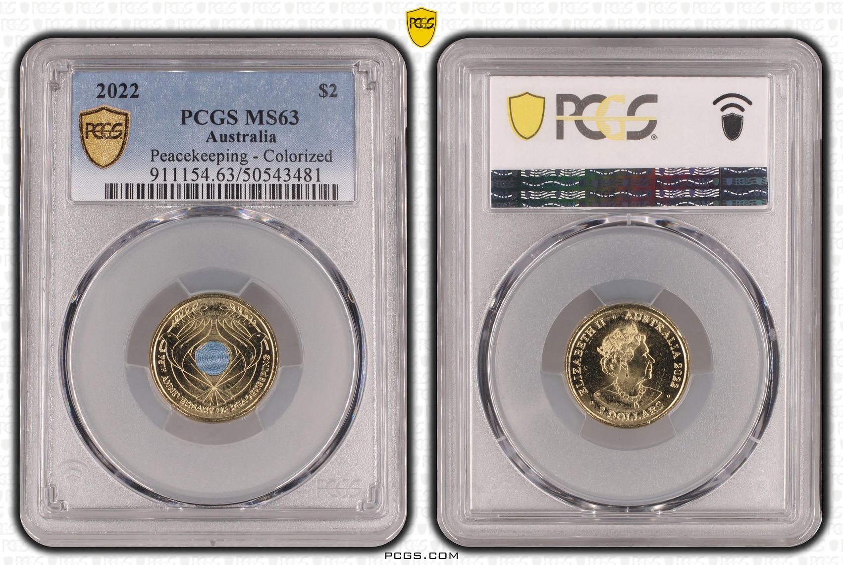 Peacekeeping - Colorized, Two Dollar, 2022, PCGS MS63