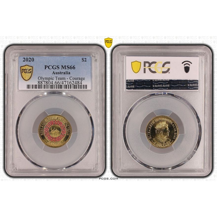 Olympic Team - Courage, Two Dollar, 2020, PCGS MS 66