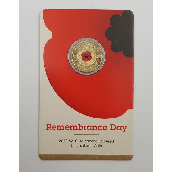 Red Poppy $2 Carded Coin - 2022(C)