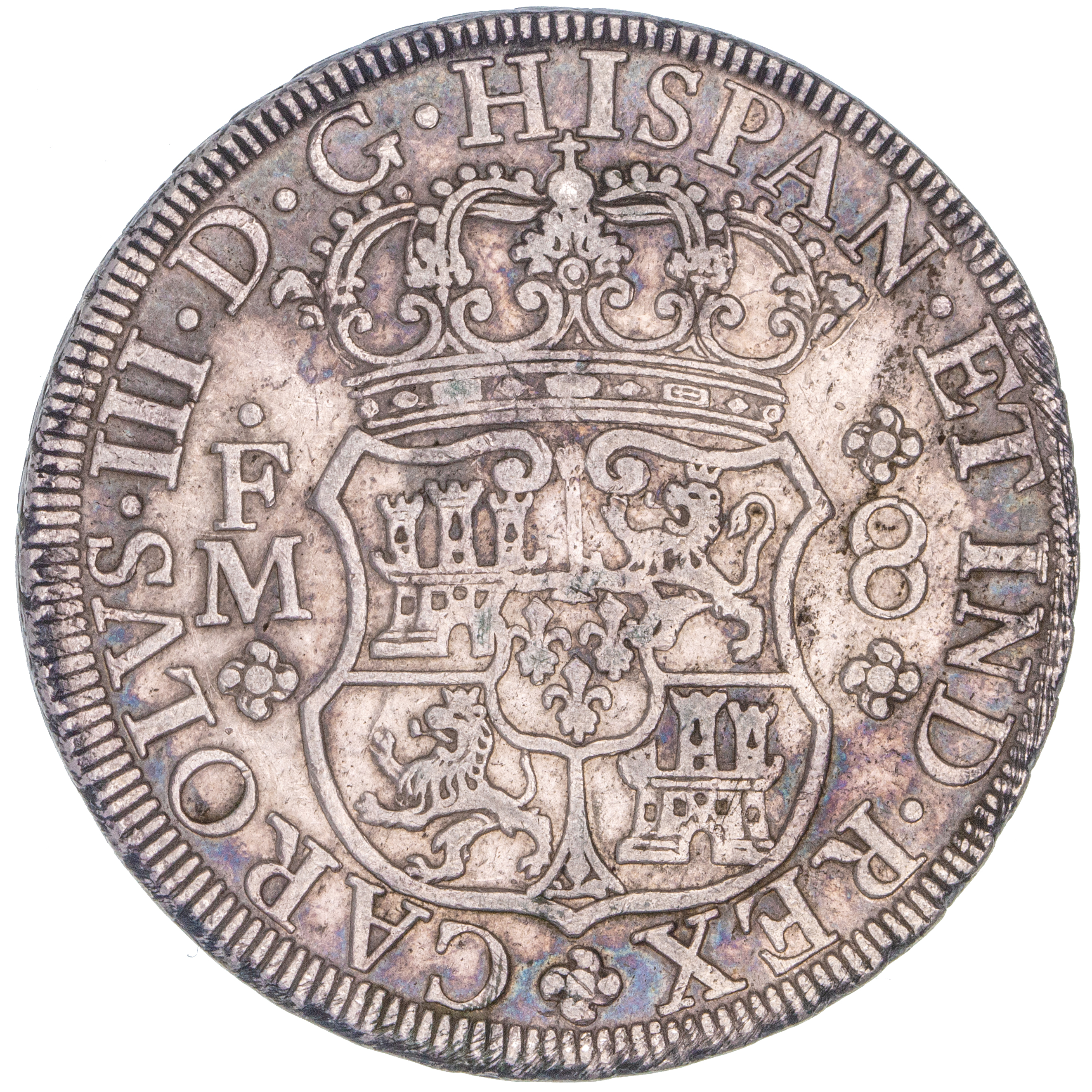 Mexico, Charles III, Eight Reales, 1770-FM, VF