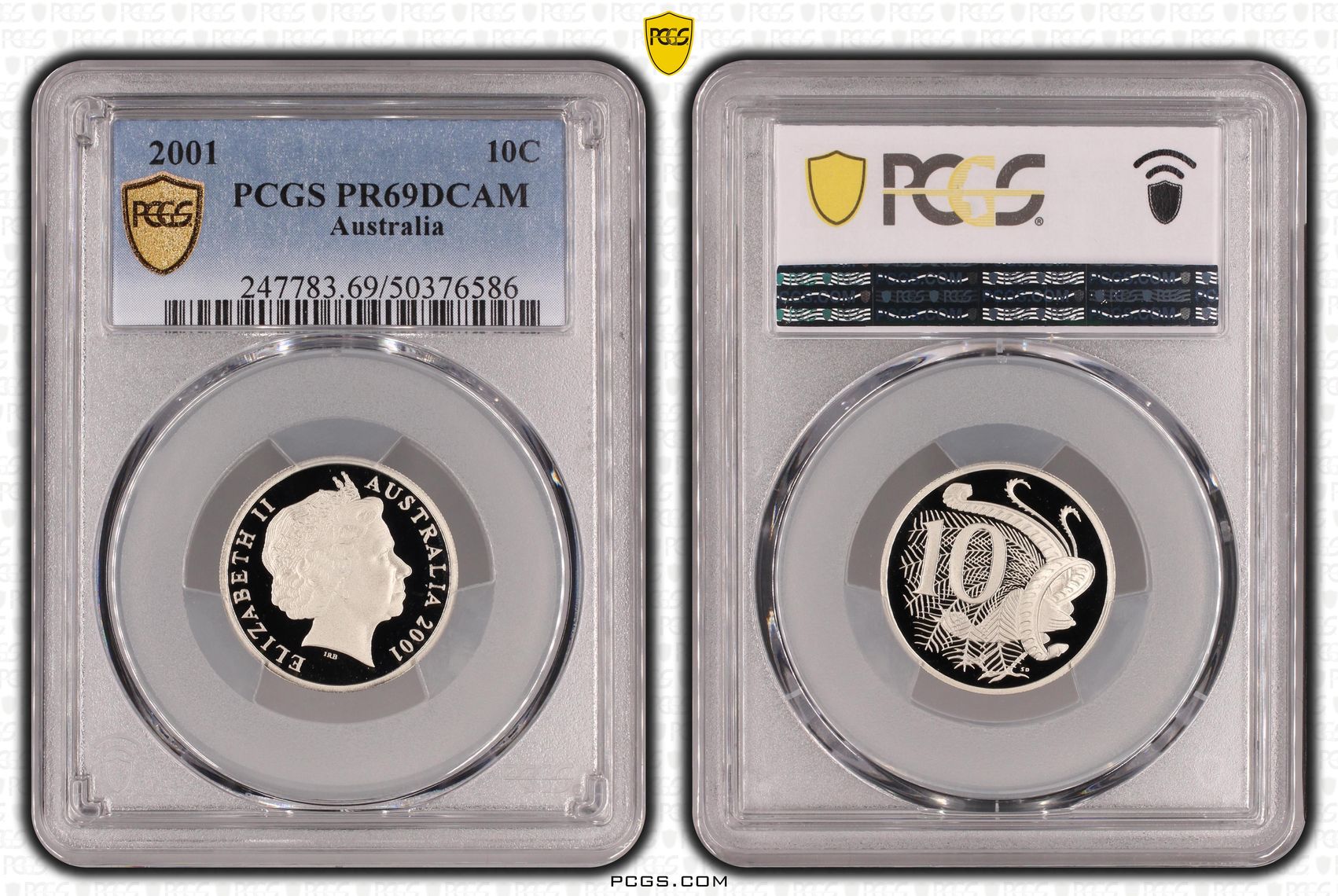 Ten Cent, 2001, Pcgs Pr69dcam