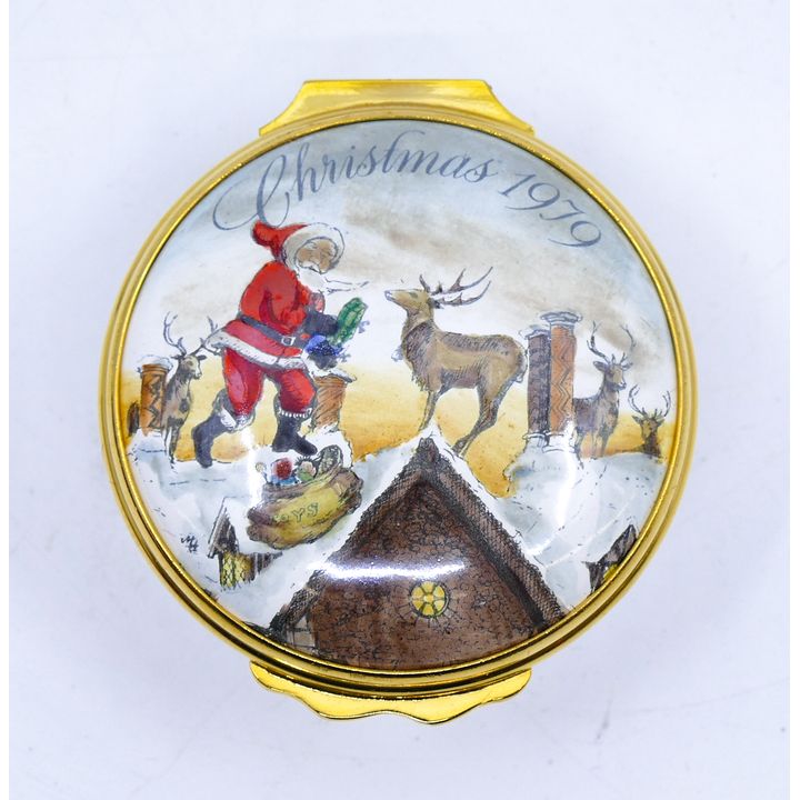 Halcyon Days Cartier Bilston & Battersea Christmas 1979 Enameled Box