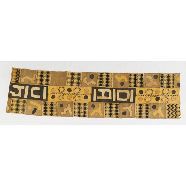 Old Kuba African Woven Textile Panel- 6'x1.5' approx