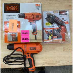 BLACK + DECKER 5.5 AMP DRILL/DRIVER & LIGHT DRIVER