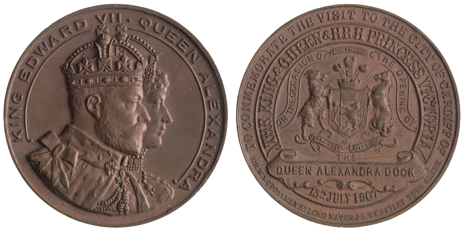Great Britain, Edward VII, Royal Visit to Cardiff, Wales, 1907, UNC