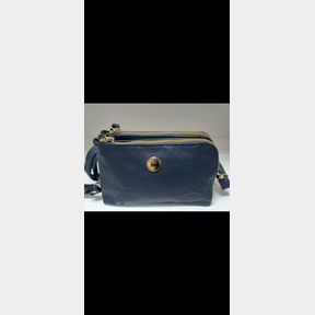 STONE MOUNTAIN BLUE DUAL ZIP PURSE SLING BAG - 51626/2685