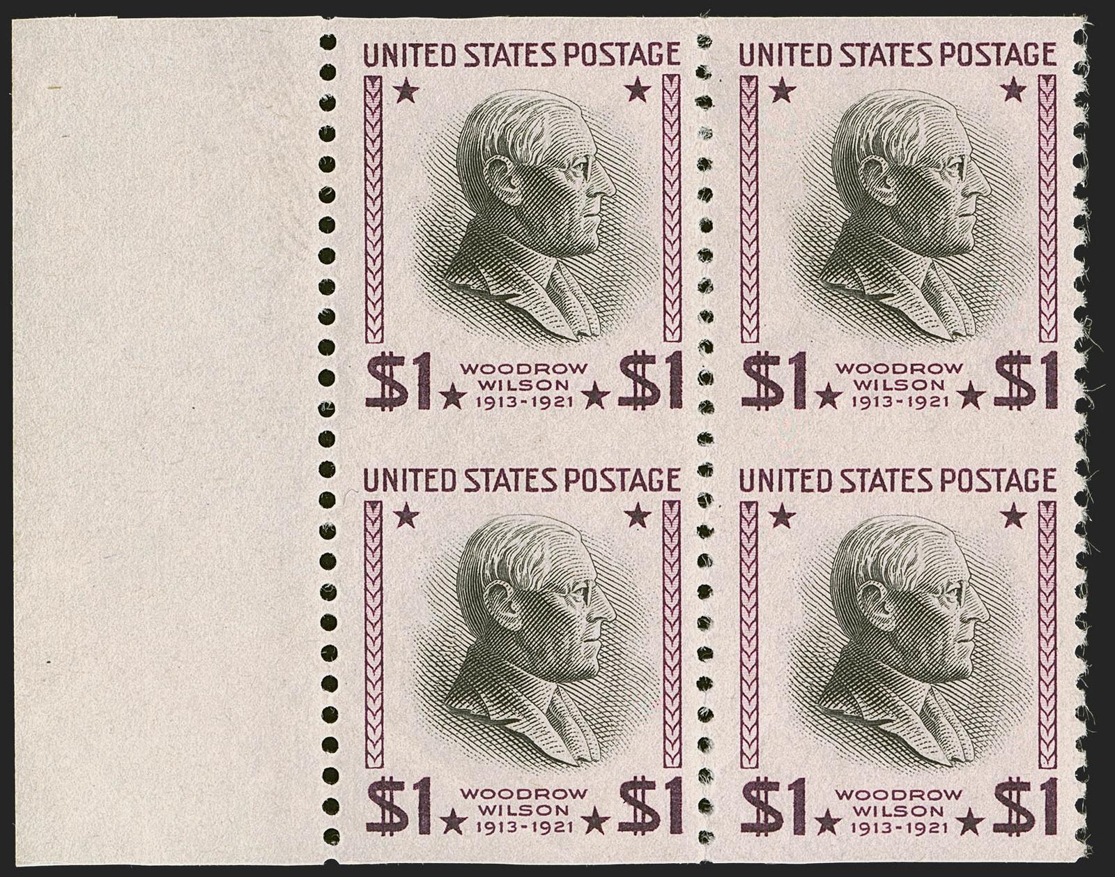 ⊞ $1.00 Presidential, 1938 Printing, Vertical Pair, Imperforate ...