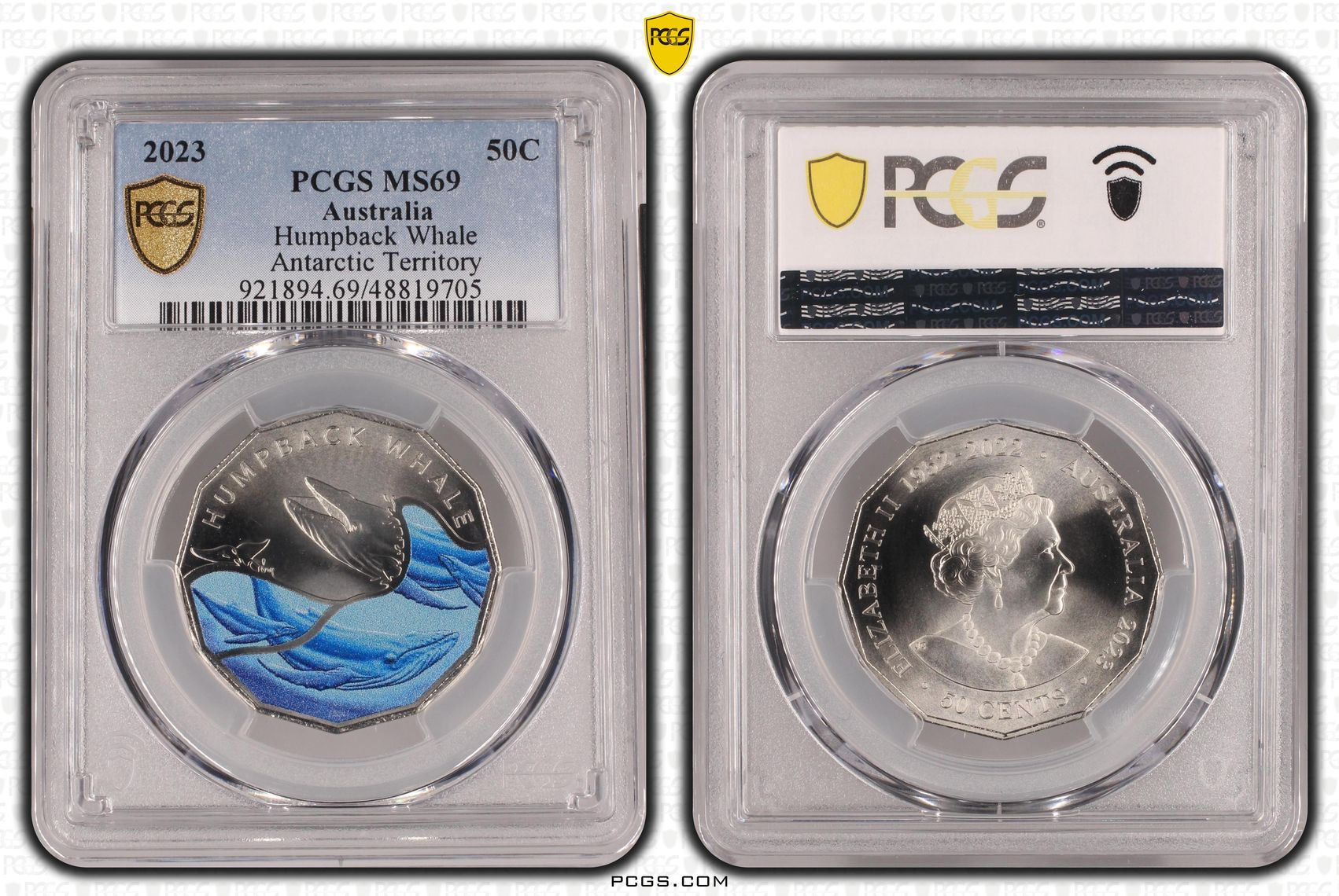 Elizabeth II, Fifty Cent, 2023, PCGS MS69