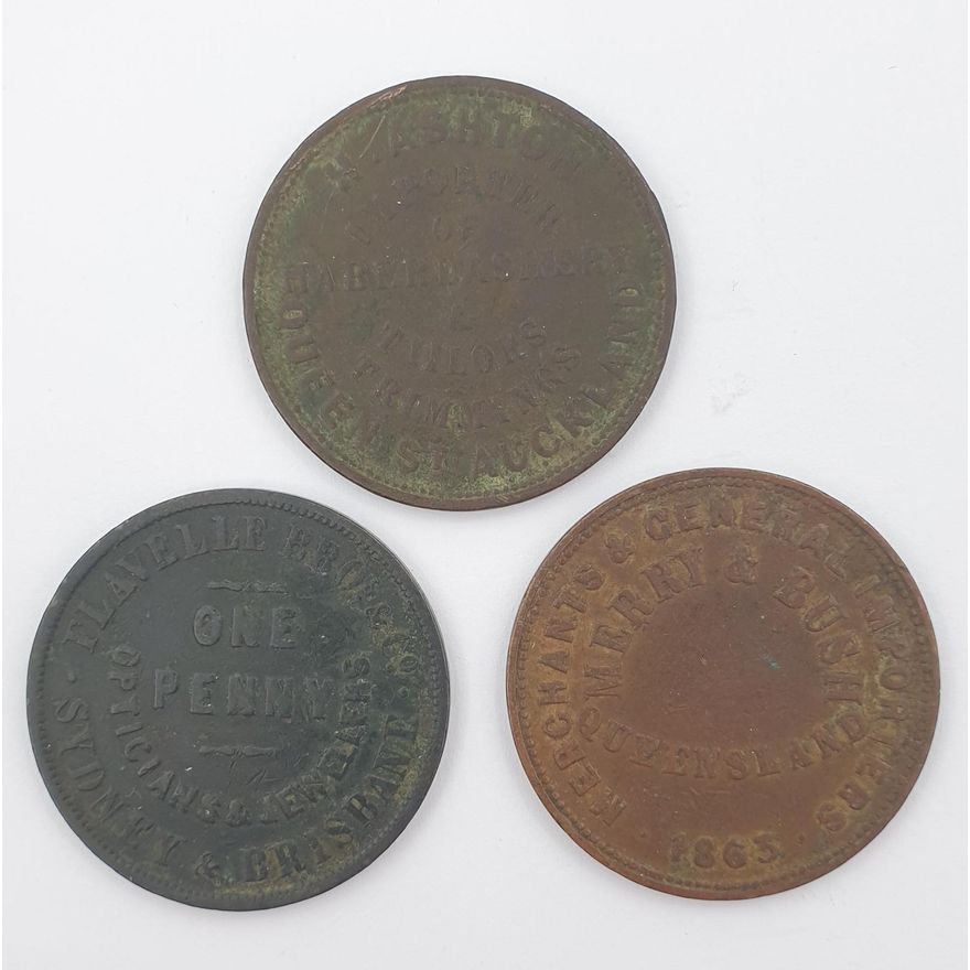 Early Penny Tokens (x3)