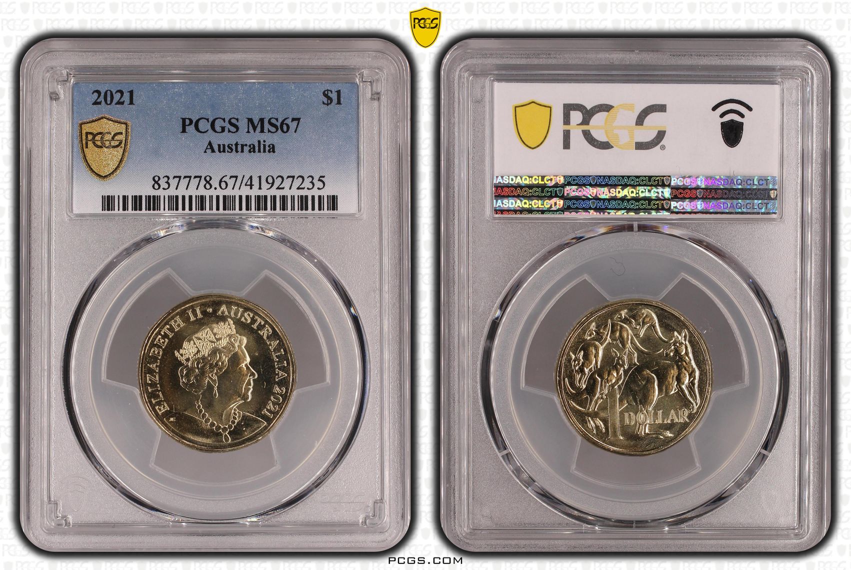 One Dollar, 2021, PCGS MS67