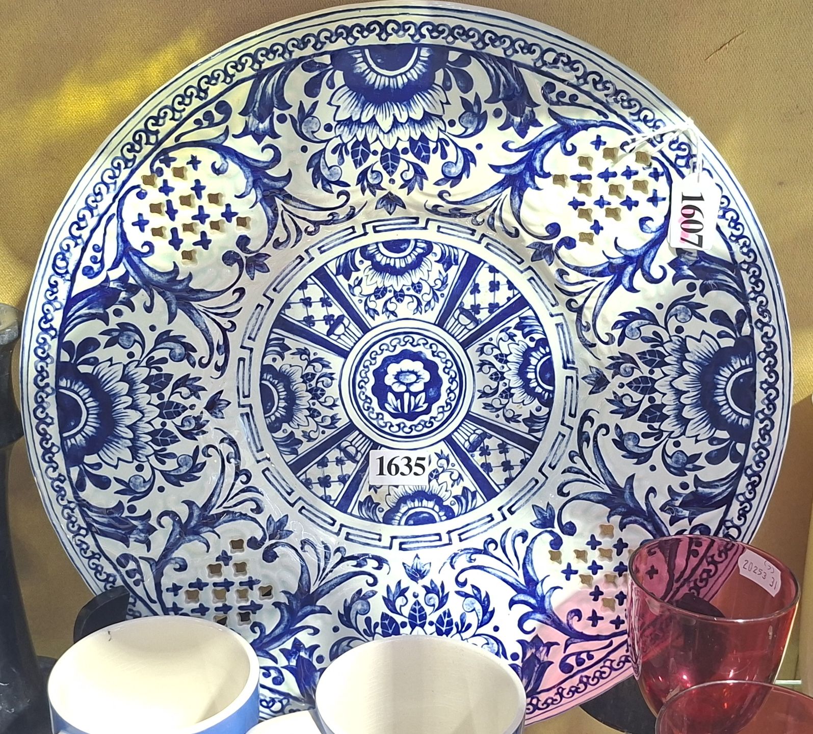 Danish 'Boch' Reticulated Cabinet Plate