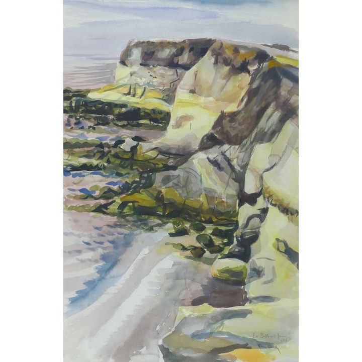 Tom Hardy ''Ocean Bluff'' 1991 Watercolor