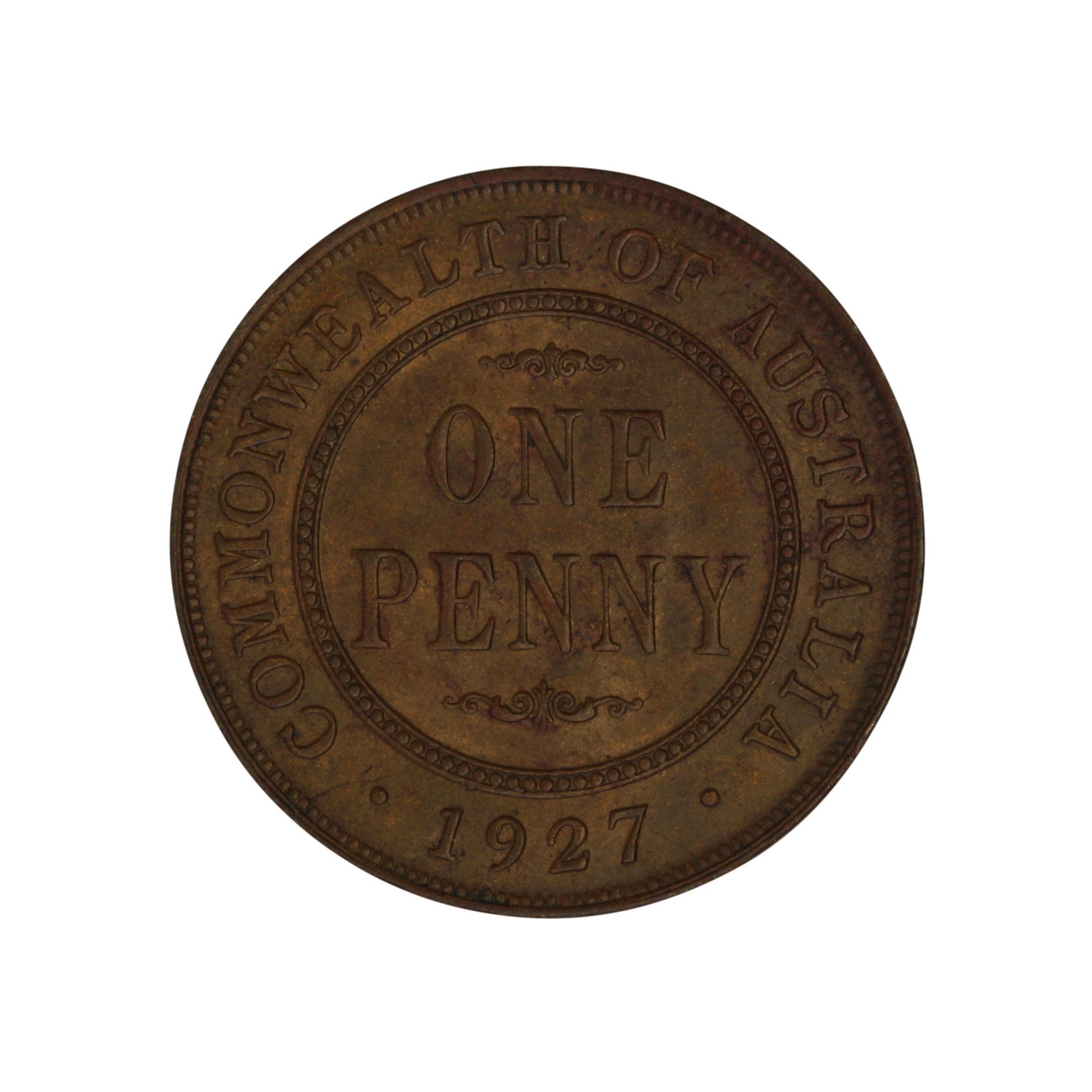 George V, Penny, 1927, UNC