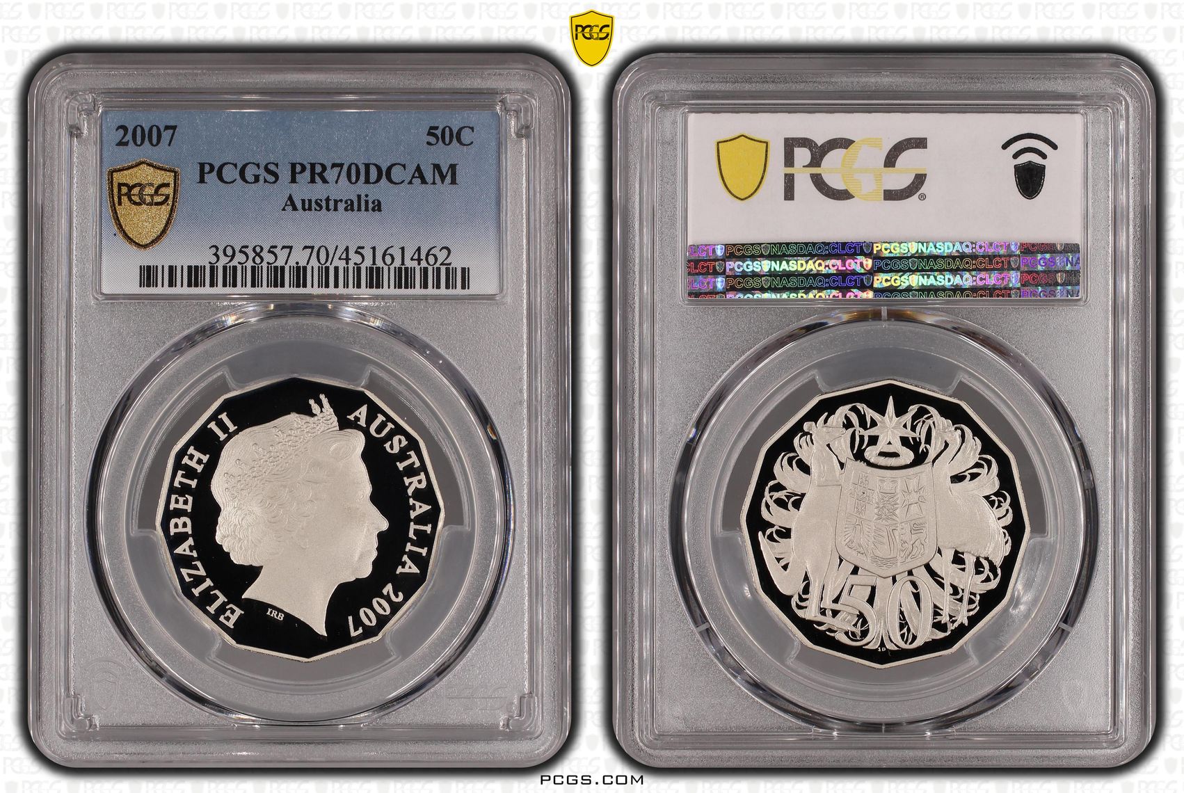 Elizabeth II, Fifty Cent, 2007, PCGS PR 70DCAM