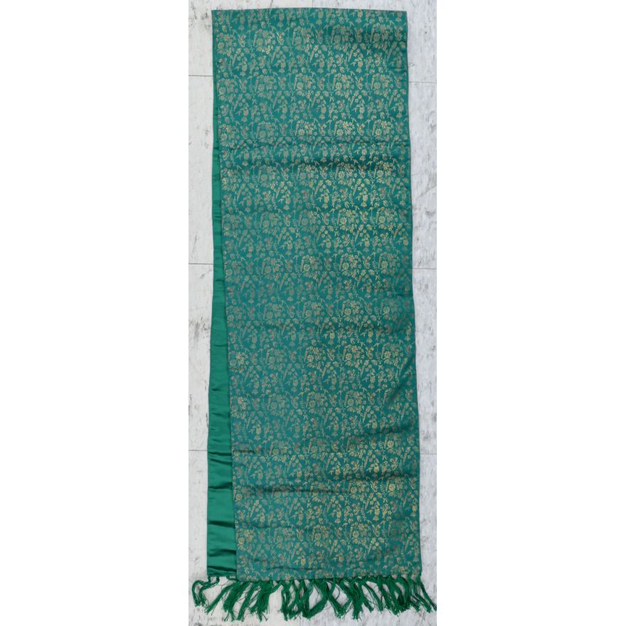Indian Green Silk Table Runner 12''x72''