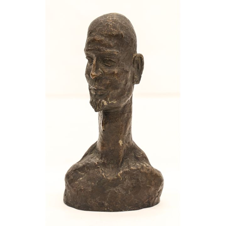 James Lee Hansen ''Male Head'' (Bust) Bronze Sculpture