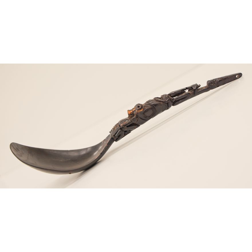 Antique Tlingit Carved Horn Spoon