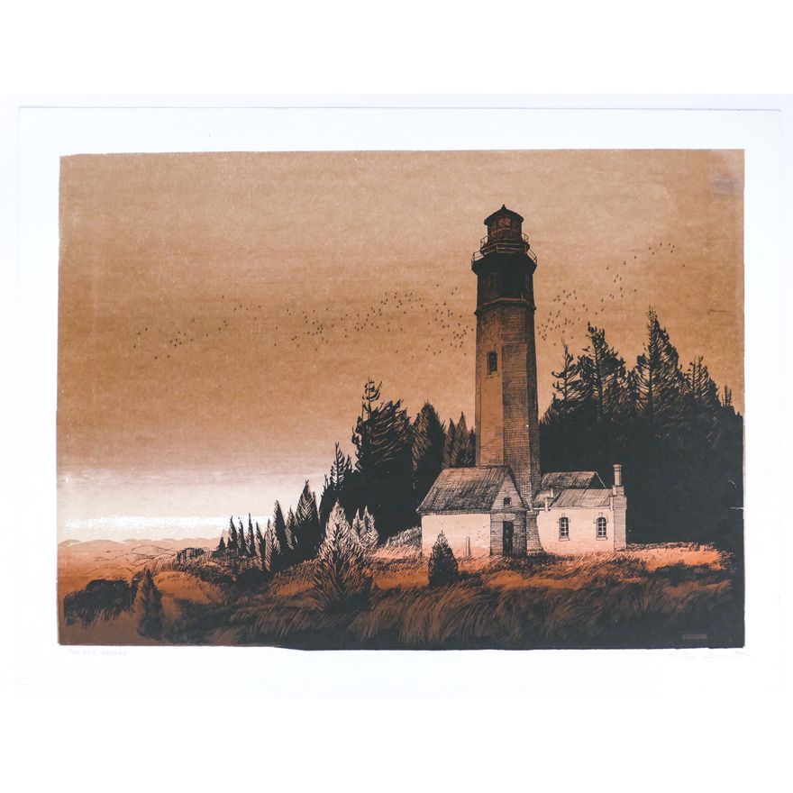 Elton Bennett ''The Sea Watcher'' Sigend Serigraph Sheet 19''x25''