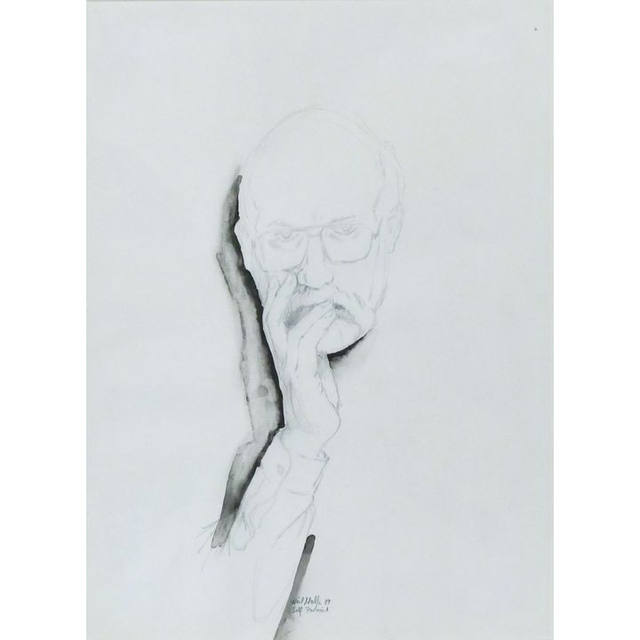 Neil Meitzler ''Self Portrait'' 1989 Ink and Graphite