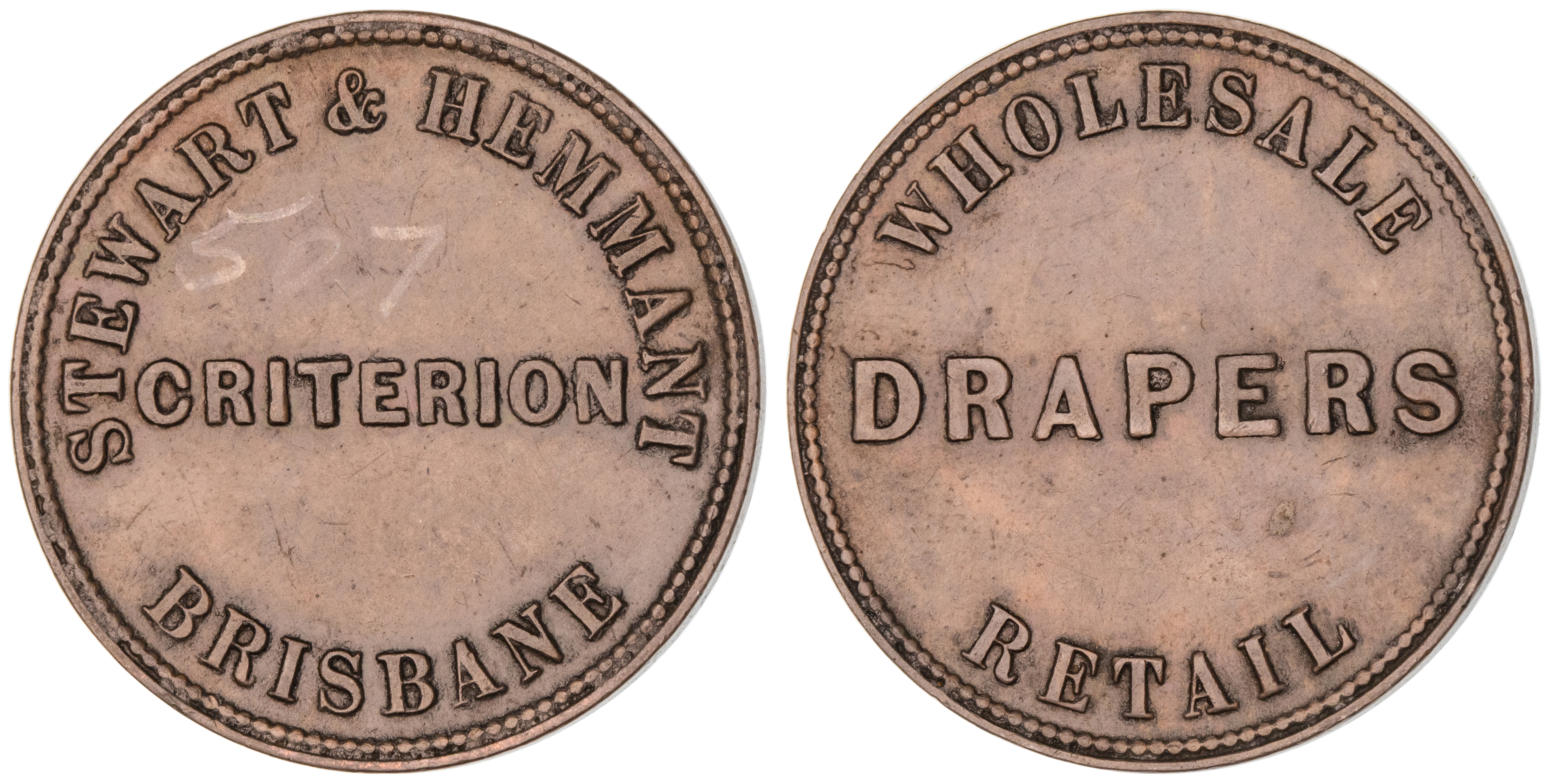 Brisbane, Queensland, Stewart & Hemmant, Halfpenny, gEF