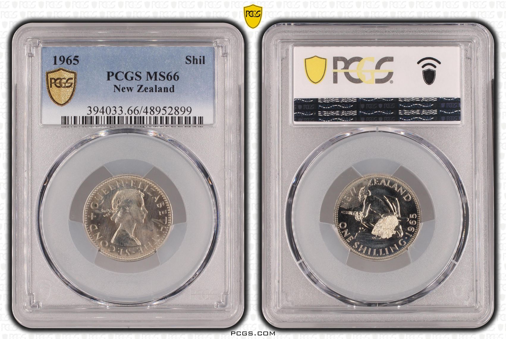 New Zealand , Shilling, 1965, PCGS MS66