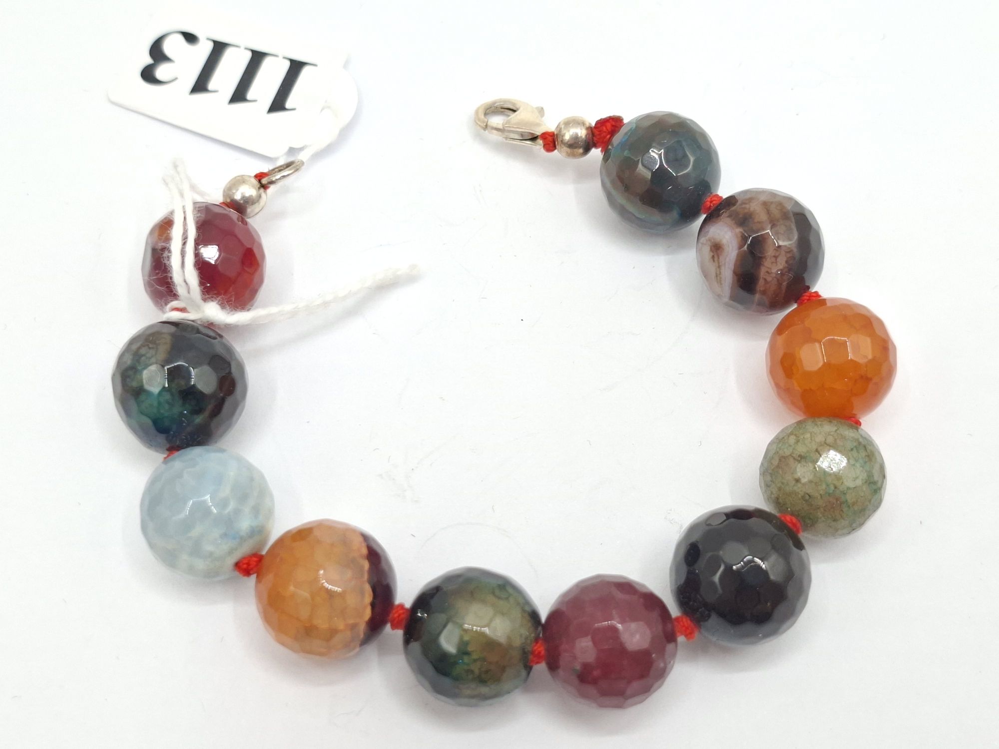 1113 · STERLING SILVER GEMSTONE BRACELET