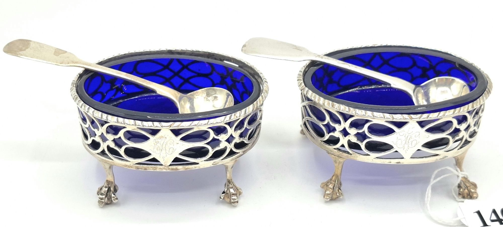 140 · STERLING SILVER SALT CELLARS
