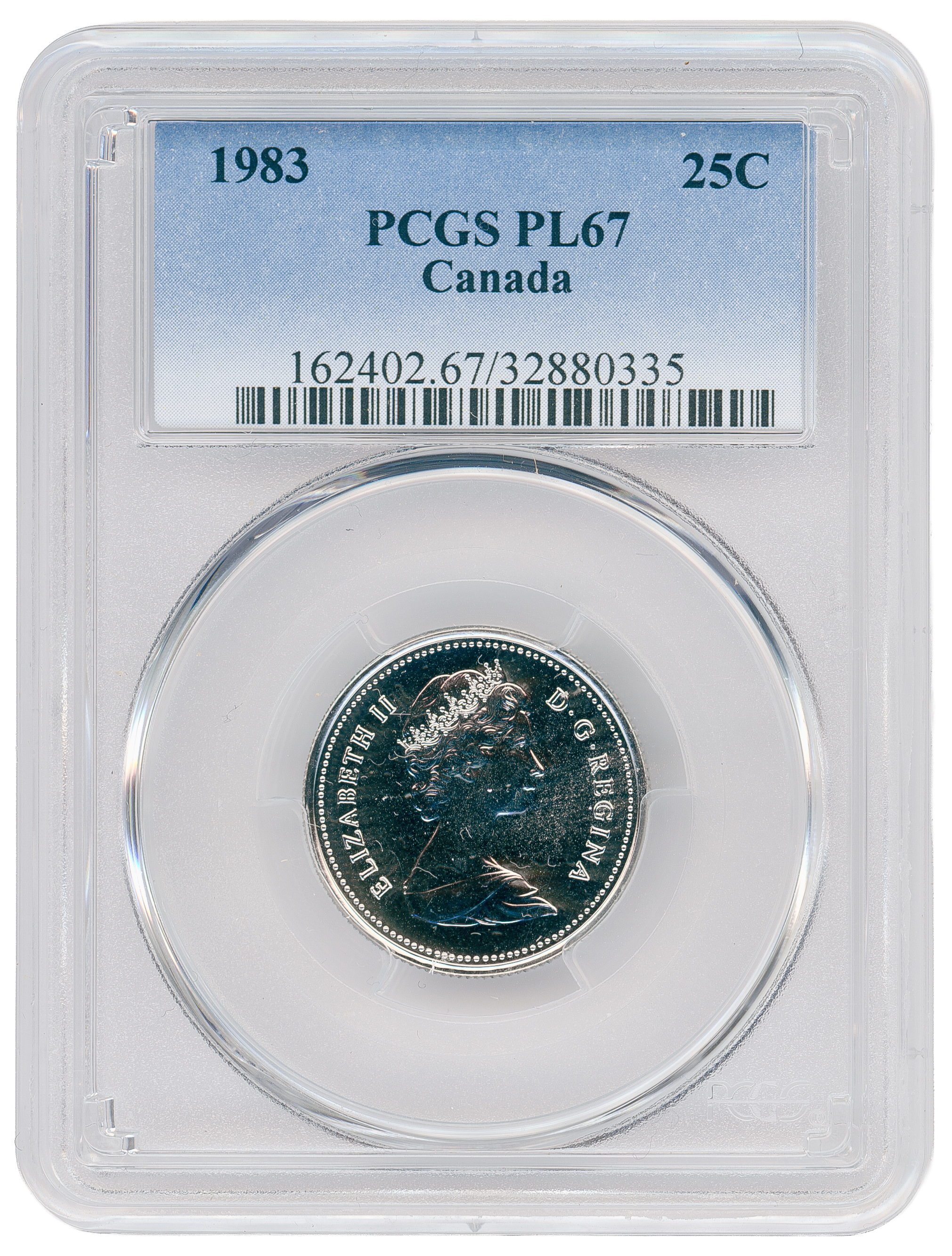 Canada, Twenty Five Cent, 1983, PCGS PL67