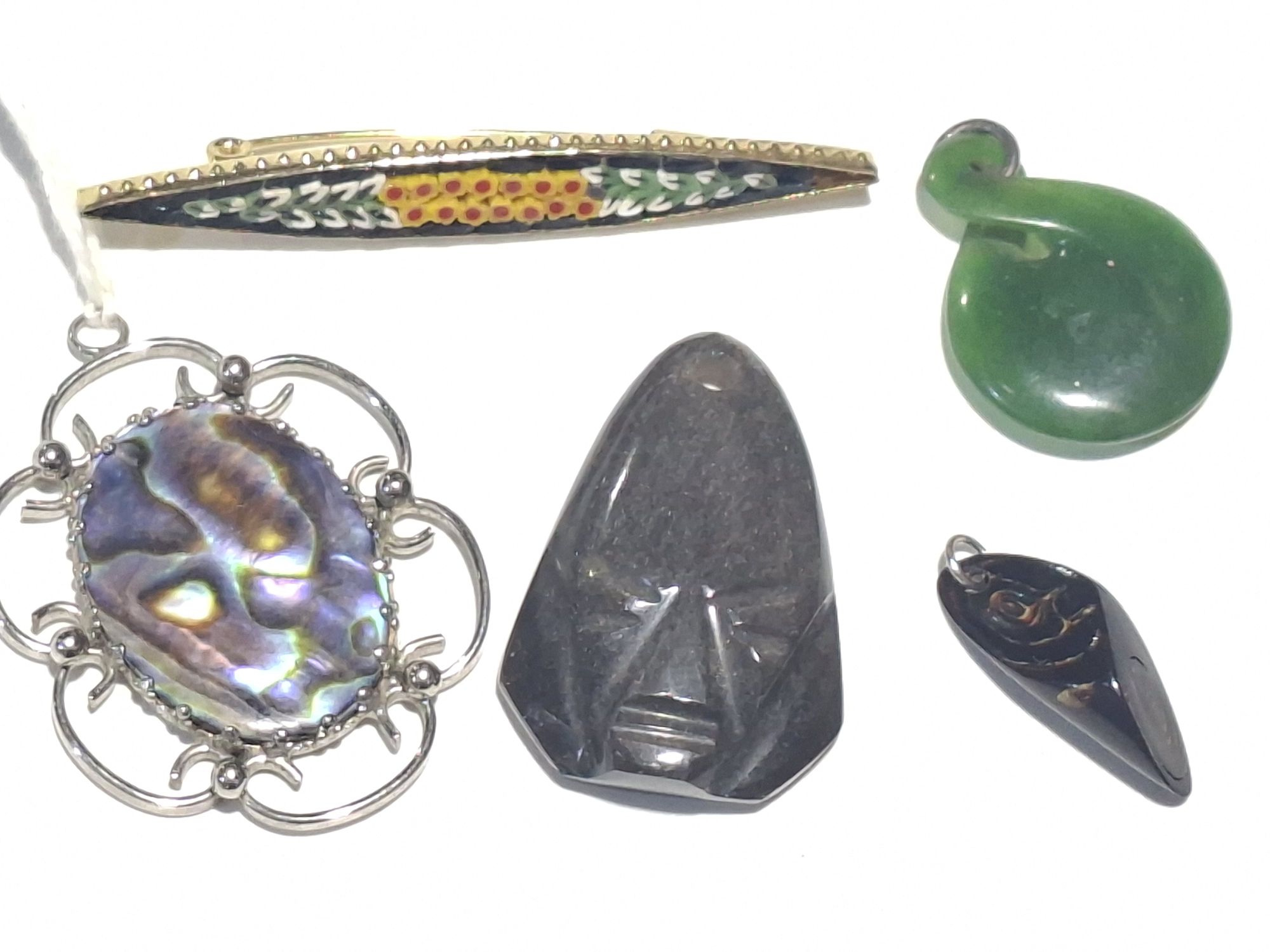 Micro Mosaic Brooch And Some Pendants