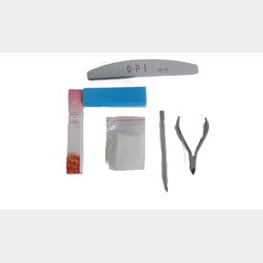NAIL CARE KIT GLAM IT UP GIRL/CUTICLE PUSHER CUTTER OIL BUFFER FILE COTTON PADS SET OF 6