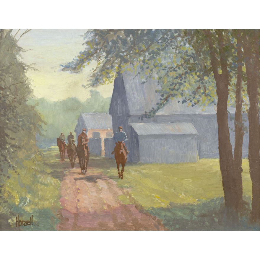 Peter Howell (1932-), Untitled (Four Horses with Riders)