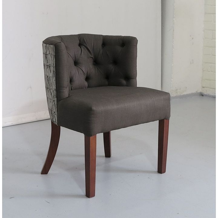 BUTTON UPHOLSTERED TUB CHAIR