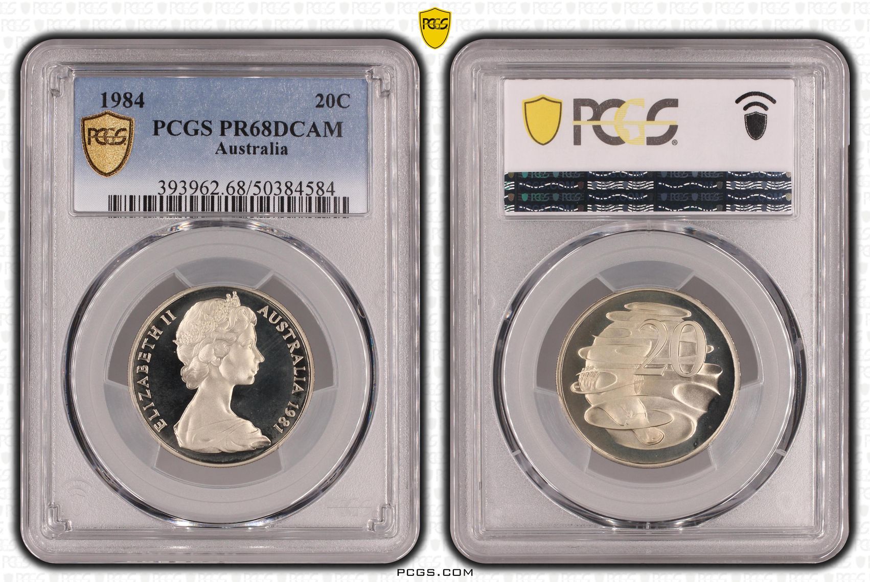 Twenty Cent, 1984, PCGS PR68DCAM