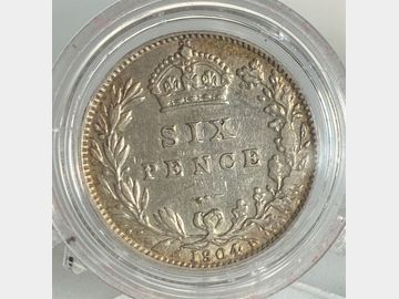 RARE 1904 EDWARD VII SILVER 6 PENCE