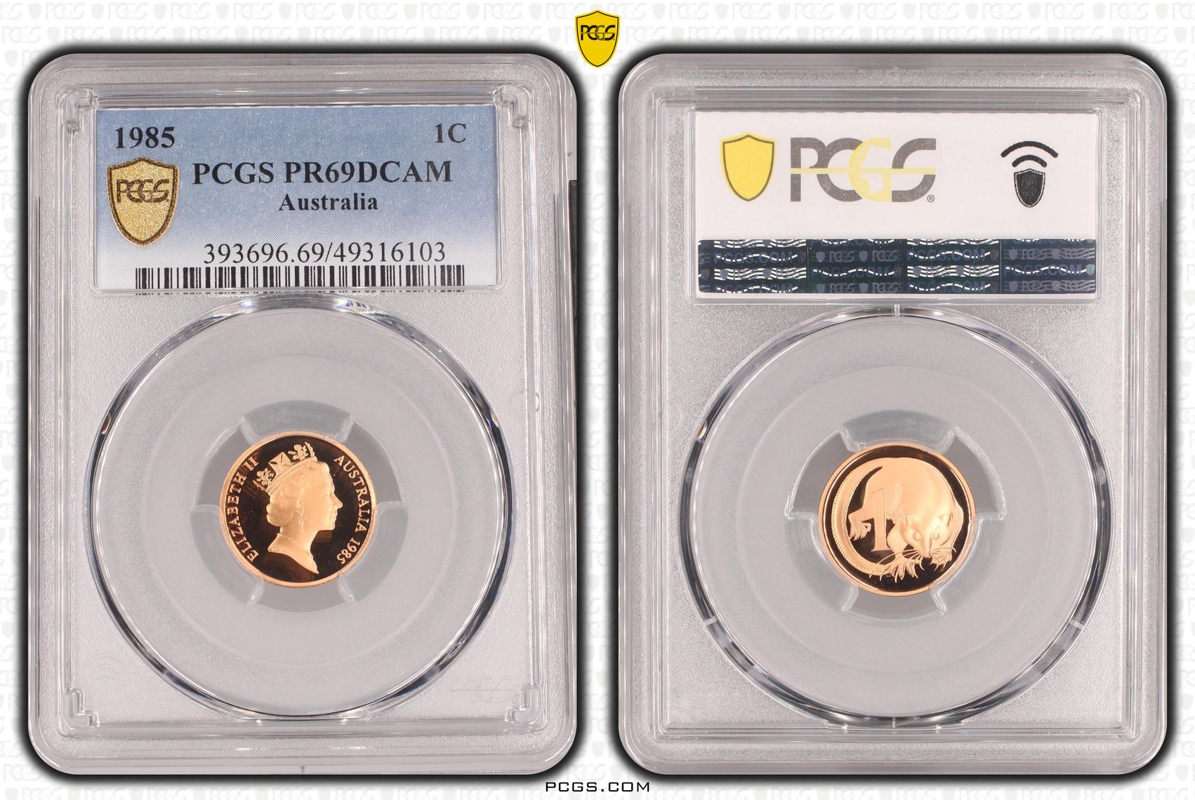 Elizabeth II, , One Cent, 1985, PCGS PR69DCAM