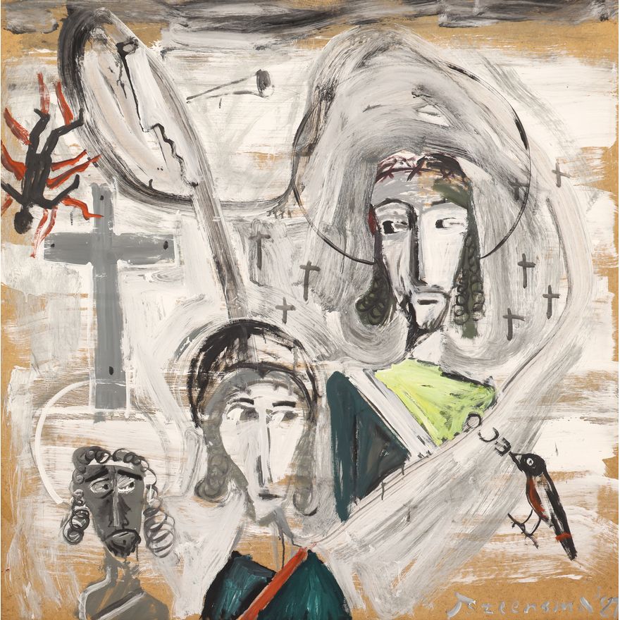 Jay Steensma ''Three Portraits of Morris Graves'' 1987 Oil
