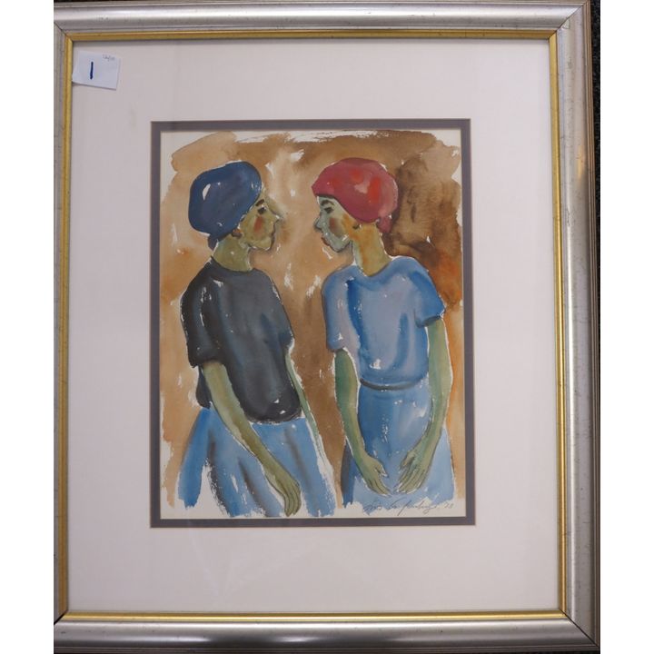 IRIS AMPENBERGER - WATERCOLOUR, signed and dated '73