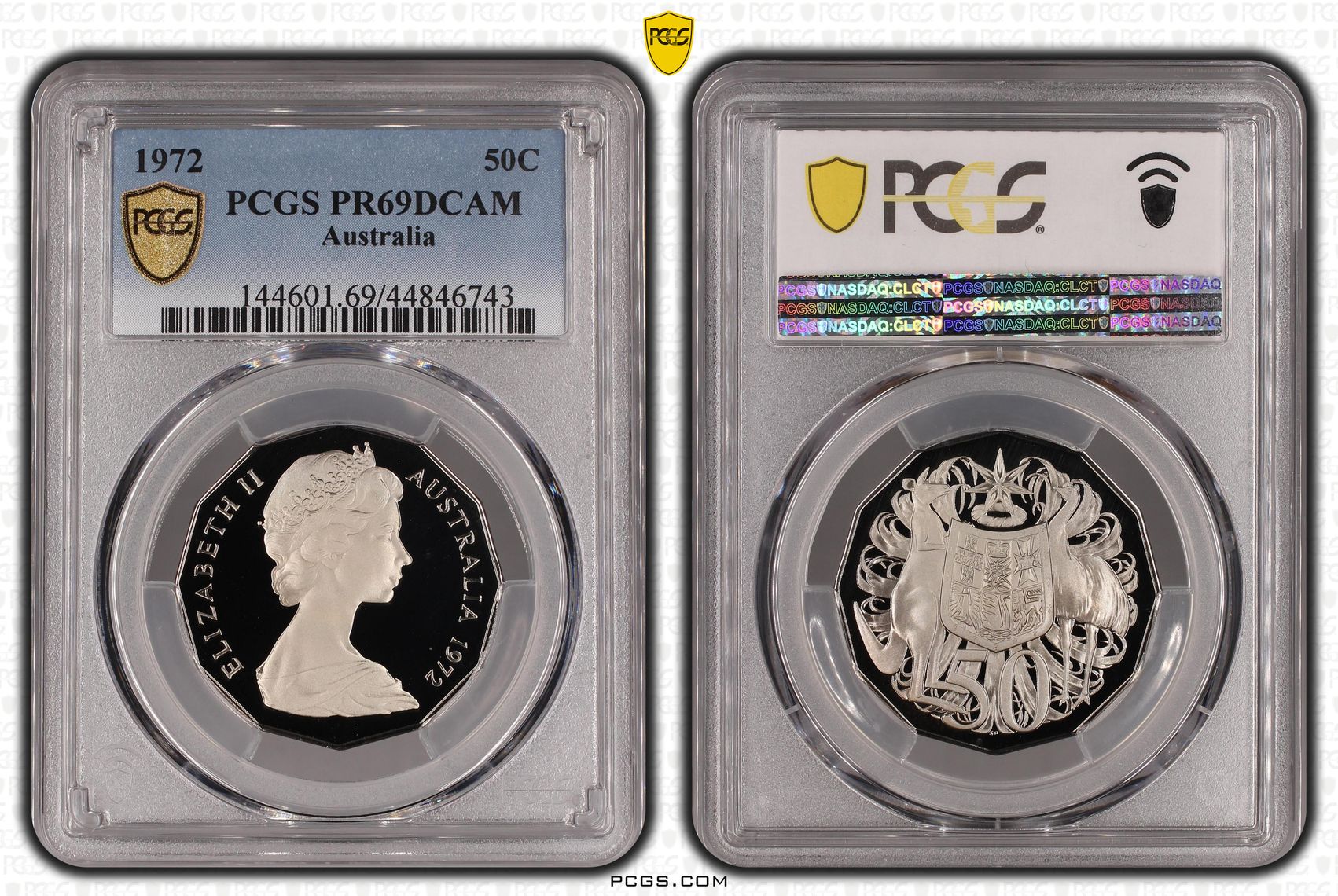 1972 Australia Fifty Cent, 50c PCGS - PR69DCAM -743