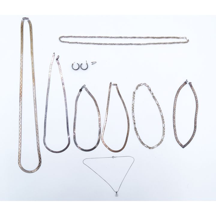 Box Sterling Chain Necklaces - 201 Grams TW