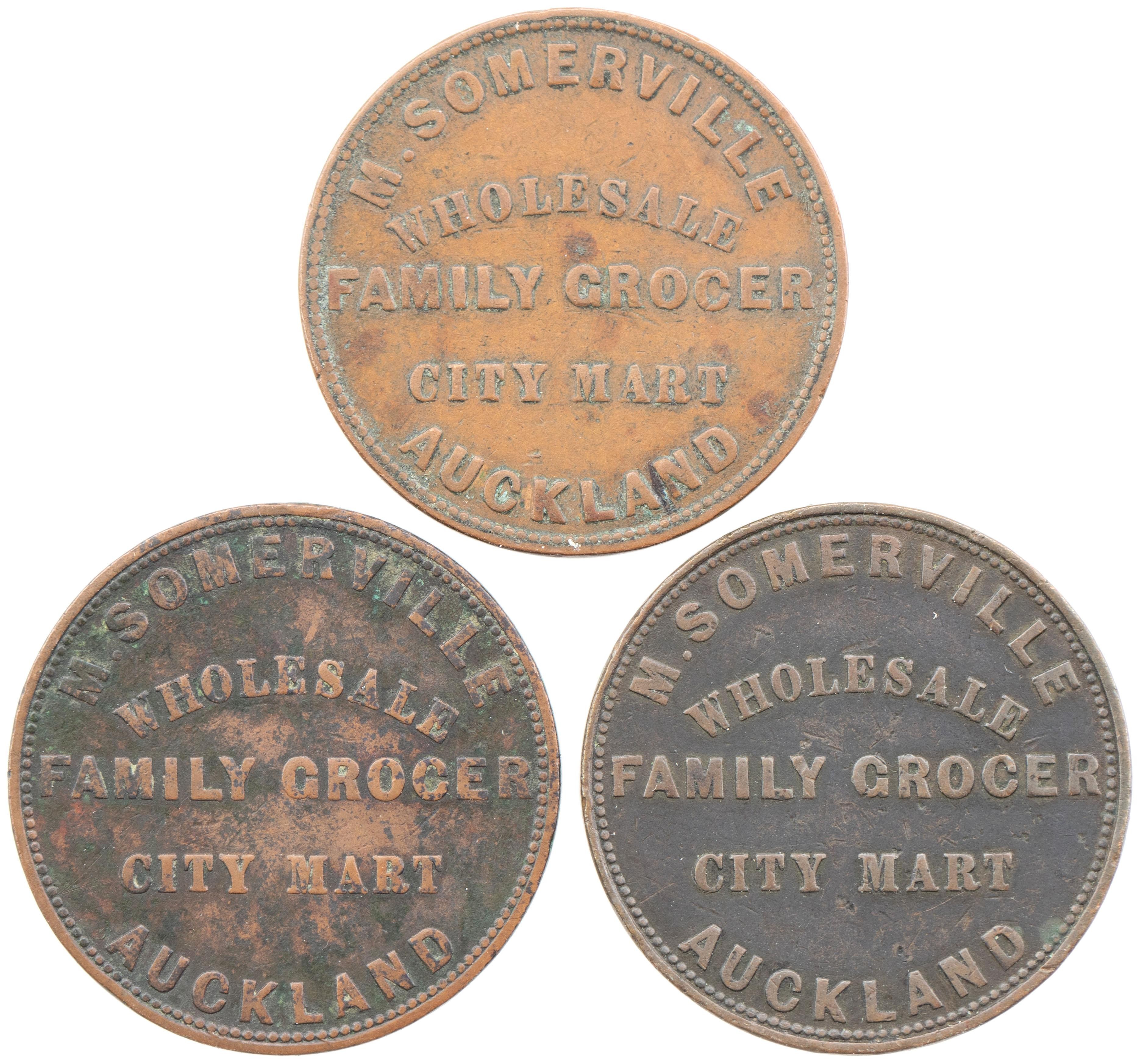 Accumulation, M. Somerville, Auckland, Penny, 1857, aVF