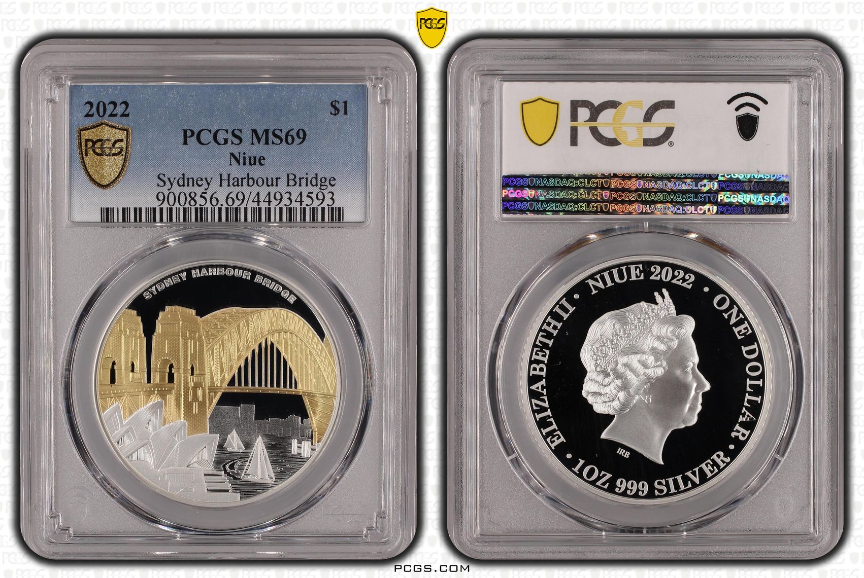 Niue, Sydney Harbour Bridge, One Dollar, 2022, PCGS PR69DCAM
