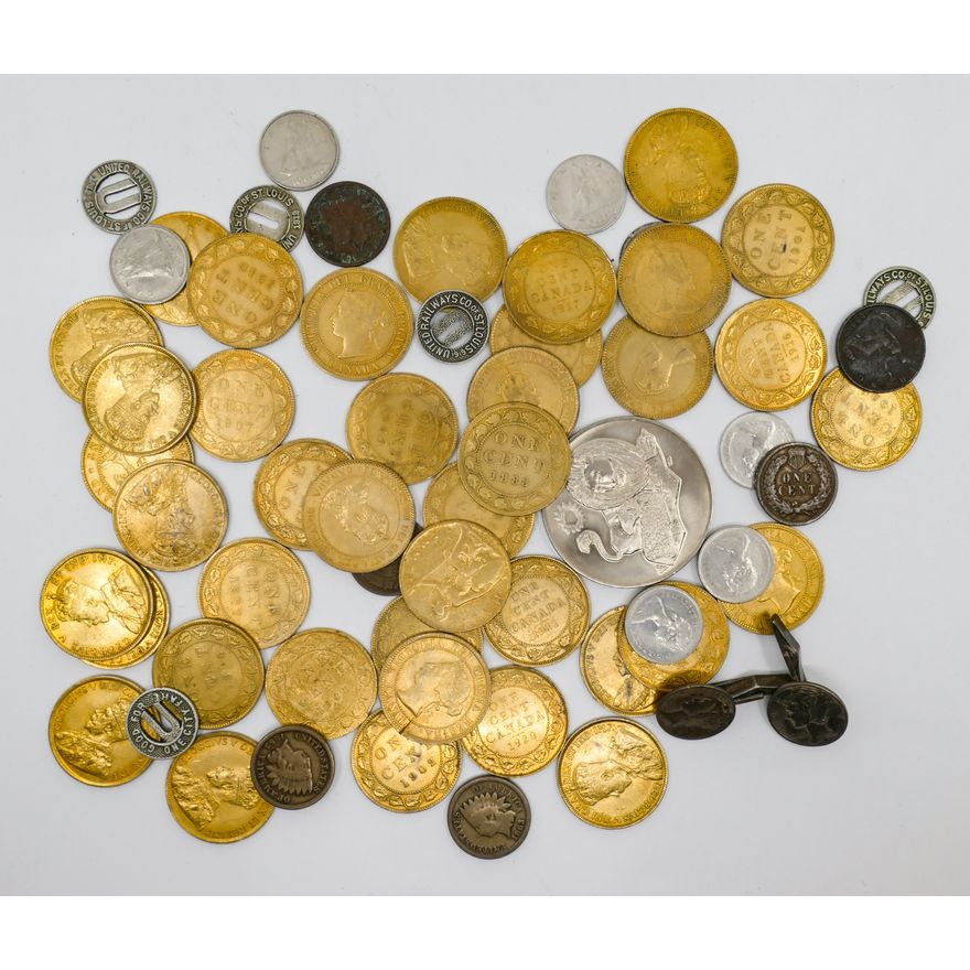 Box Old Canada & US Cents etc.