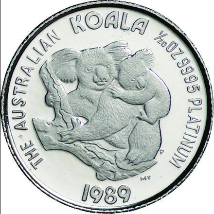 オーストラリア (Australia)/ コアラ図 5ドル(1/20オンス)プラチナ貨 