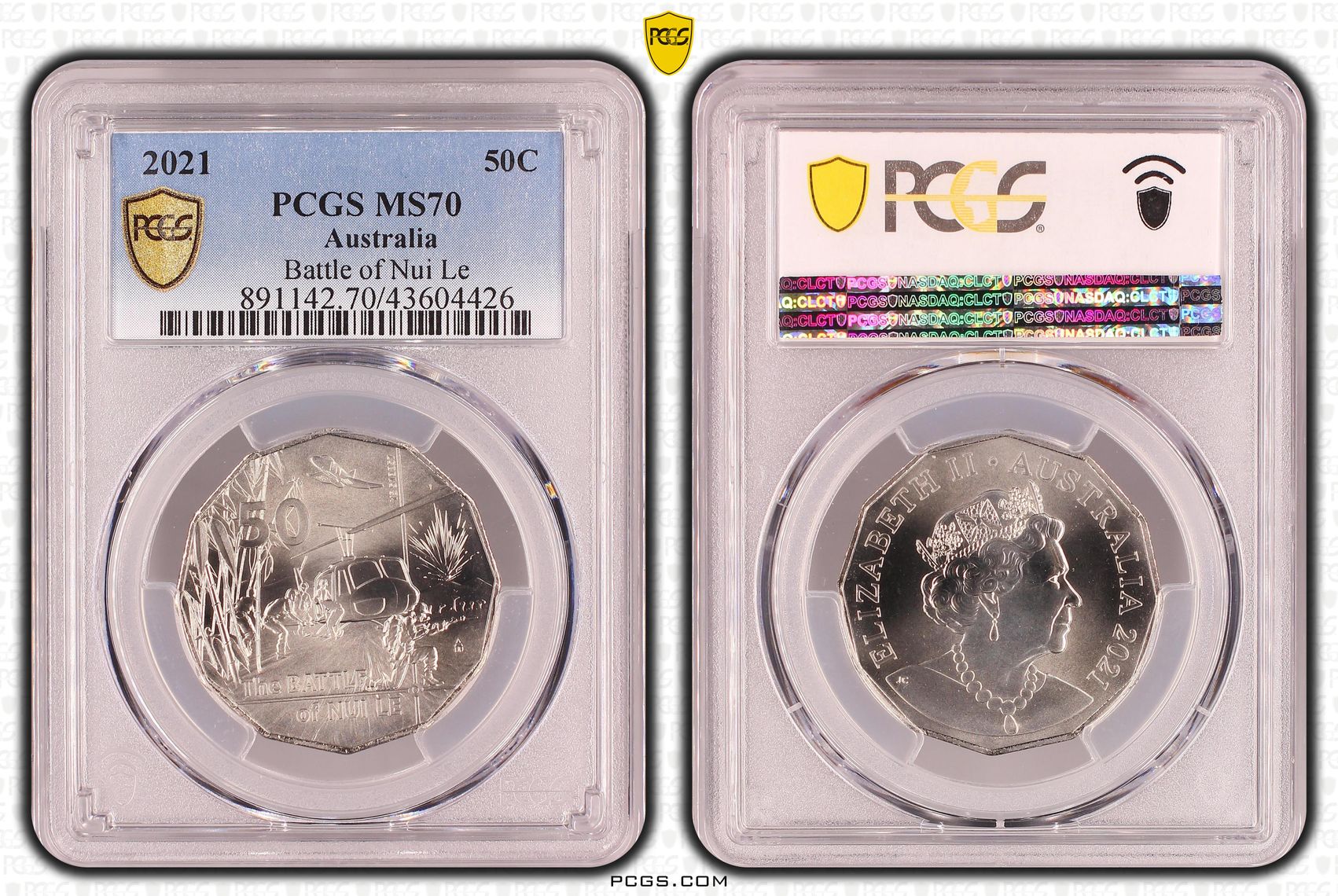 Battle of Nui Le, POP 17/0, Fifty Cent, 2021, PCGS MS70